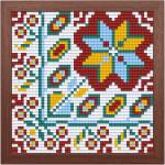 Bright Toys Мозайка с пиксели - Българска шевица, 48x48 пиксела, с рамка - Мотив 4 (BE48004-F)