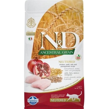 Farmina N&D Ancestral Grain Cat Neutered Chicken Pomegranate 10 kg