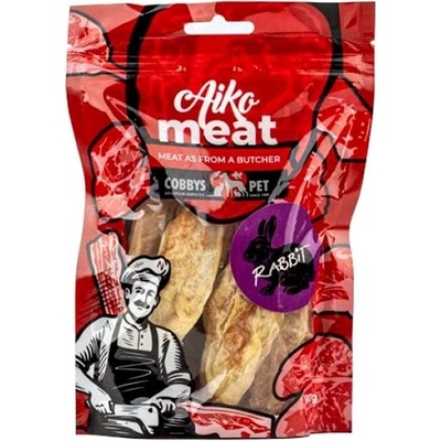 Cobbys pet aiko Meat sušené králičie ucho plnené kuracím mäsom 100 g