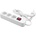 MediaRange Разклонител MediaRange MRCS205, 3 гнезда, защита от децата, 1.4m, бял (MRCS205)