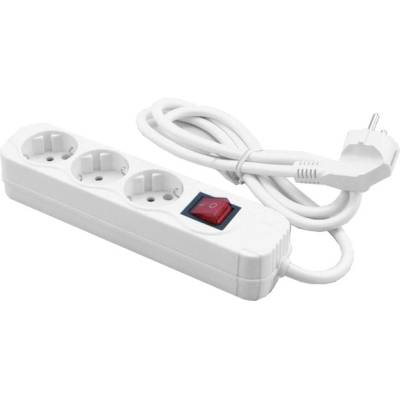 MediaRange Разклонител MediaRange MRCS205, 3 гнезда, защита от децата, 1.4m, бял (MRCS205)