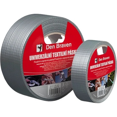 Den Braven textilná páska 25 mm x 25 m strieborná