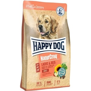 Happy Dog Natur Croq Salmon & Rice - храна за кучета от всички породи, със сьомга и ориз, 11 кг, Германия - 61024