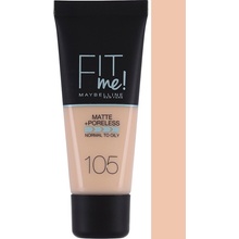 Maybelline zjednocujúci make-up s matujúcim efektom Fit Me! Matte & Poreless Make-Up 105 Natural Ivory 30 ml