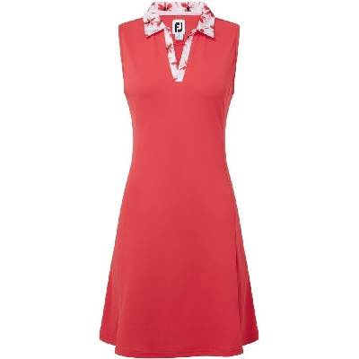 Footjoy Floral Trim Dress Red