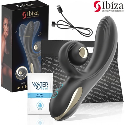 Ibiza twister vibrator with curve stimulator and vibro-rotation