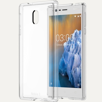 Nokia Хибриден кейс Nokia 3 CC-705, хибриден протектор, термополиуретанов, прозрачен (NOKIA 3 HYBR CRYST CASE CC-705)