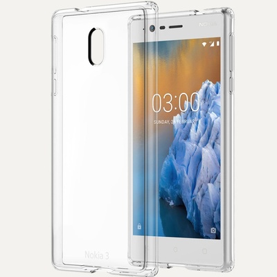 Nokia Хибриден кейс Nokia 3 CC-705, хибриден протектор, термополиуретанов, прозрачен (NOKIA 3 HYBR CRYST CASE CC-705)