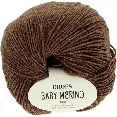 Drops Baby Merino MIX 62 tmavě hnědá