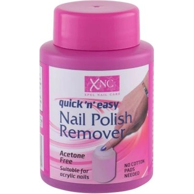 XNC Nail Care Quick 'n' Easy Acetone Free тампони за отстраняване на лак за нокти без ацетон 75 ml