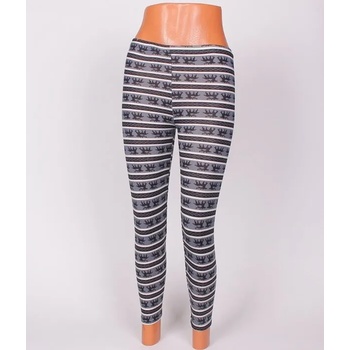 Image 1 of Клин в бяло, сиво и черно райе с малки еленчета