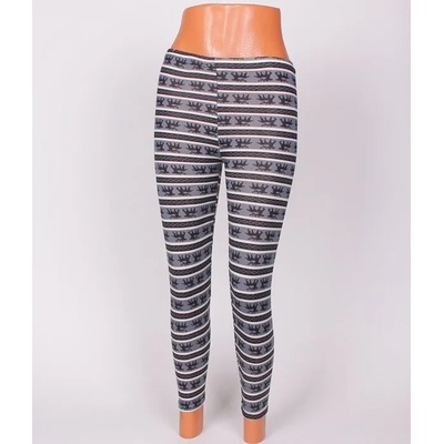 Клин в бяло, сиво и черно райе с малки еленчета