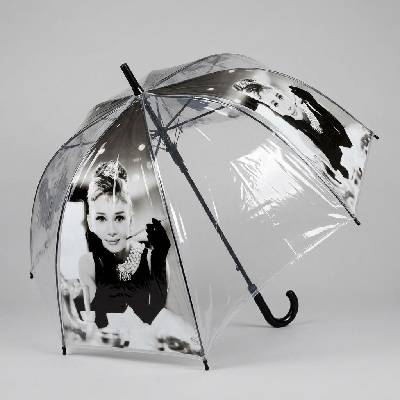 Luvia Audrey Hepburn dámský transparentní holový deštník