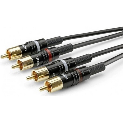 Sommer Cable HBP-C2-0150 jack / cinch audio kabel [2x - 2x cinch zástrčka] 1.50 m černá – Zboží Živě