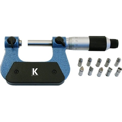 KMITEX Mikrometr třmenový na závity 125-150mm/0,01mm KM7028_36