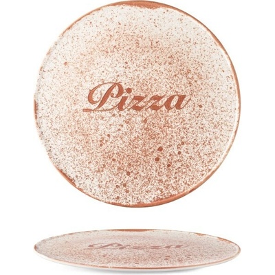 G. Benedikt Talíř na pizzu BASIC 32 cm, dekor Rustic sienna + logo Pizza