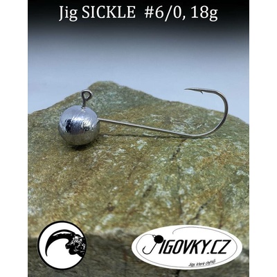 Jigovky.cz Jigové hlavičky Sickle vel.6 18g 5ks