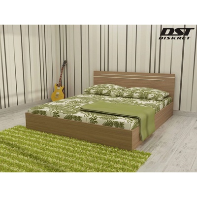 Mebeli Diskret Спалня - Мадисън 144/190 см, цвят дъб амбер + матрак ТЕД Колори