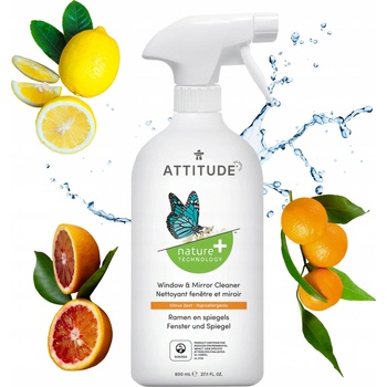 Attitude čistič na sklo a zrcadla s vůní citronové kůry s rozprašovačem 800 ml