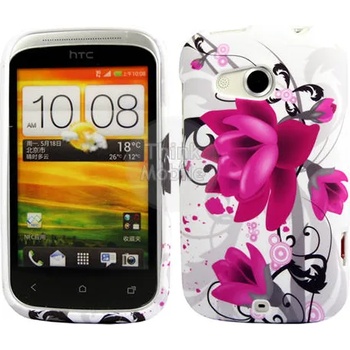 Image 1 of HTC Desire_C Purple Flower V5 Калъф + Протектор