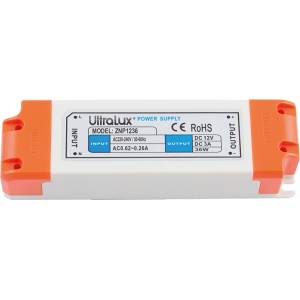 ULTRALUX ТРАНСФОРМАТОР ЗА led ЛЕНТА ultralux pvc ip20 12v dc 36w (znp1236)