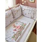 Bambino Casa Луксозен спален кoмплект Bambino Casa - Rose Rabbit Bicycle, 5 части (3900)