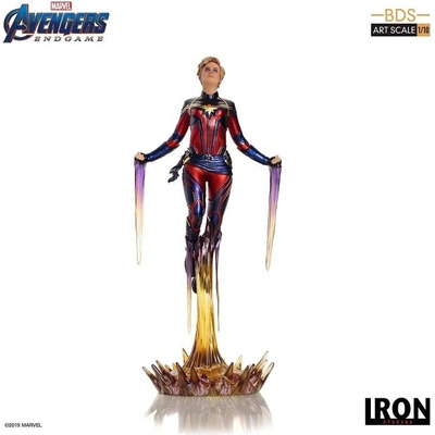 Iron Studios socha 2012 Captain Marvel BDS Avengers Endgame, mierka 1 10 26 cm