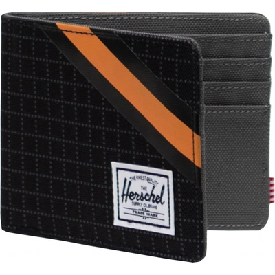 HERSCHEL peněženka Roy RFID černá Grid/Gargoyle/Sun Orange 05722