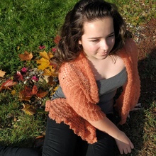 šála / šátek alpaka hedvábí teplé barvy Slunce mých podzimů