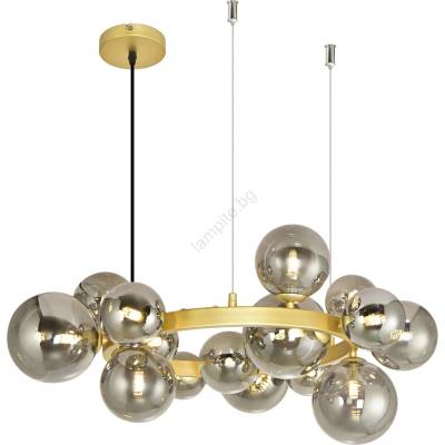 Brilagi - LED Пендел MILLA 15xG9/3W/230V златист/опушен (BG1834)