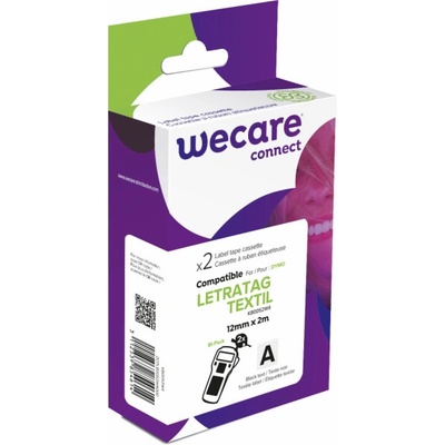 WECARE ARMOR páska 2ks nažehlovací kompatibilní s DYMO S0718850,Black/White,12MM*2M