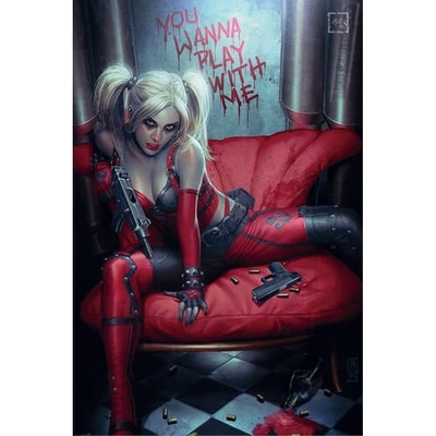 Plechová ceduľa Harley Quiin Play