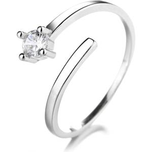Silenti Jewelry Сребърен пръстен "Лекота" - 7 - 54.5мм (17.2мм диам. )
