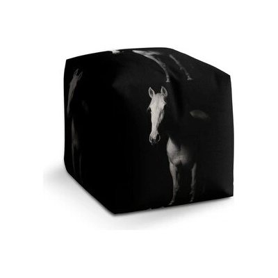 Sablio Taburet Cube Kůň ve stínu: 40x40x40 cm