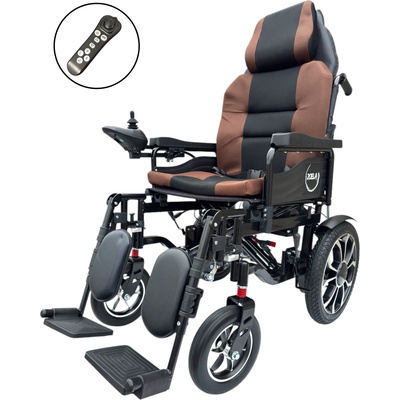 Zoela 6005RB Elektrický invalidní vozík skládací s polohováním nohou a zad Černý rám