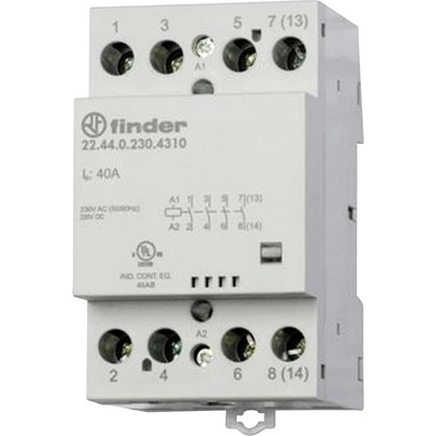 Finder 22.44.0.024.4717 instalační stykač 3 spínací kontakty, 1 rozpínací kontakt 24 V s varistorem Vhodné pro značku (r