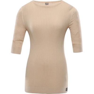 Nax Dámské triko s tříčtvrtečním rukávem nax NOVAKA beige krémová