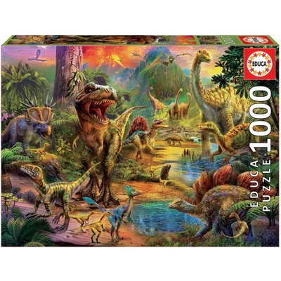 Educa Land of Dinosaurs + FIX lepidlo 1000 dílků