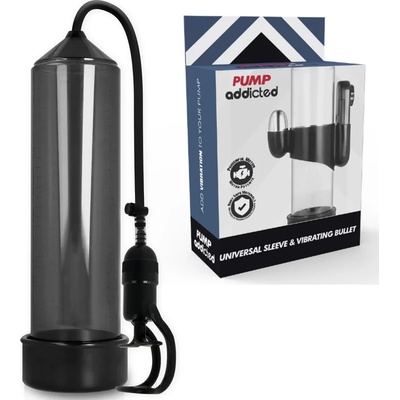 Вибрираща пенис помпа, черен цвят - Pump Addicted RX5 (D-220985)