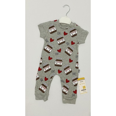 Myrat Baby Боди с дълаг ръкав Нутела- сиво