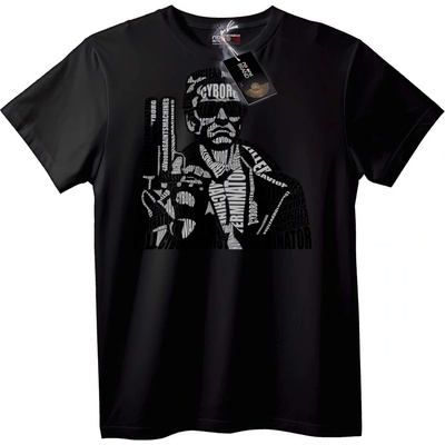 NOONEBRAND Тениска Terminator T-800 калиграм - 3XL, White