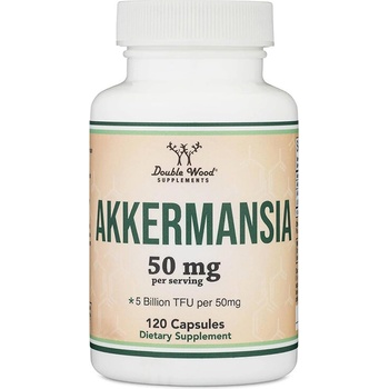 Double Wood Supplements Пробиотик Акермансия 5 млрд. активни пробиотици, 120 капсули, 60 дози | Double Wood (23025 DW)