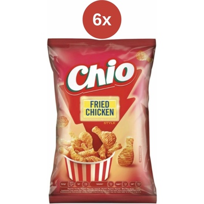 Chio Fried Chicken Style vyprážaný zemiakový snack s príchuťou pečenej kura 6 x 65 g