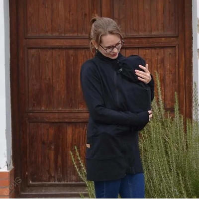 Nosící dlouhá mikina Shara Warmkeeper Černá – Zboží Dáma