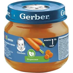 Gerber Пюре от Моркови 80г