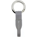  Кабел тип ключодържател за всички устройства с MicroUSB (10 см) - 4smarts KeyRing MicroUSB Cable (сив) (4S468757)