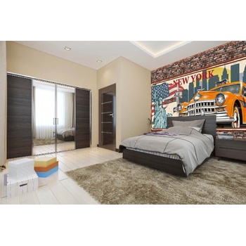 DIMEX ART s. r. o Самозалепваща се флизелинова фототапета винтидж от ню йорк 375 x 250 см