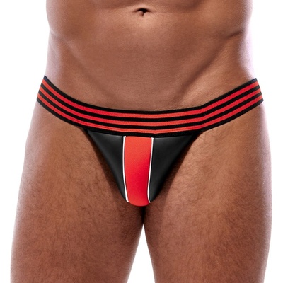 Svenjoyment Jockstrap Neoprene Look 2100347 Red-Black