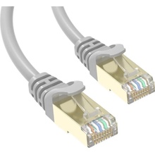 Conexpro PC6AFS-10 slim patch STP CAT6A 10m šedý