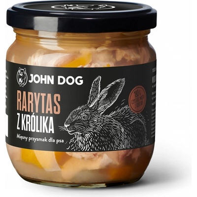 John Dog Pochúťka pre psa prémiová kvalita králik 380 g
